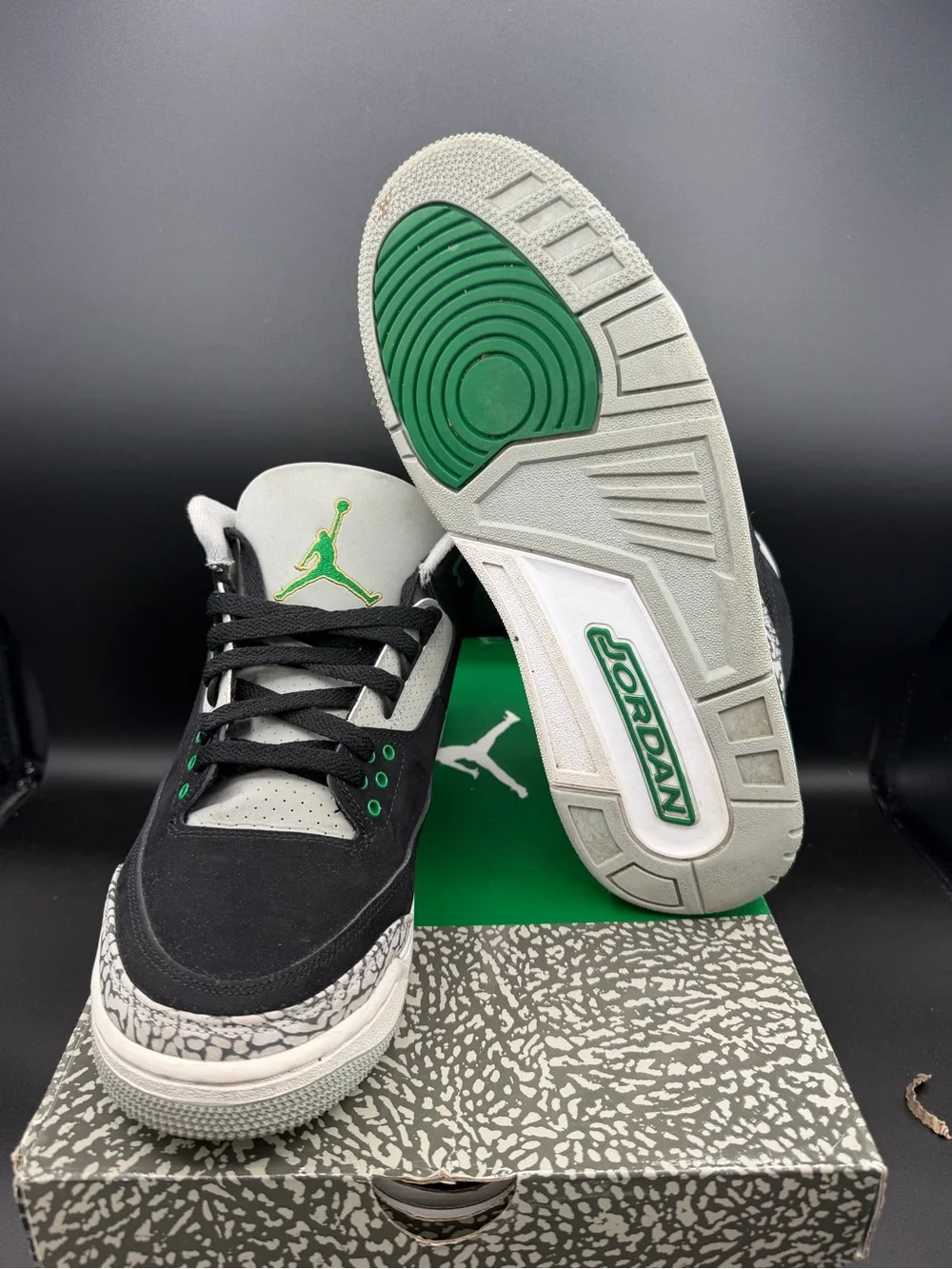 Jordan Air Jordan 3 Retro GS Pine Green Black/Green/Gray 9 CT8532-030 9M w/box